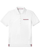 Thom Browne - Mercerised Cotton-Piqué Polo Shirt - White