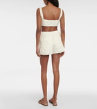 Valentino Cutwork cotton-blend shorts