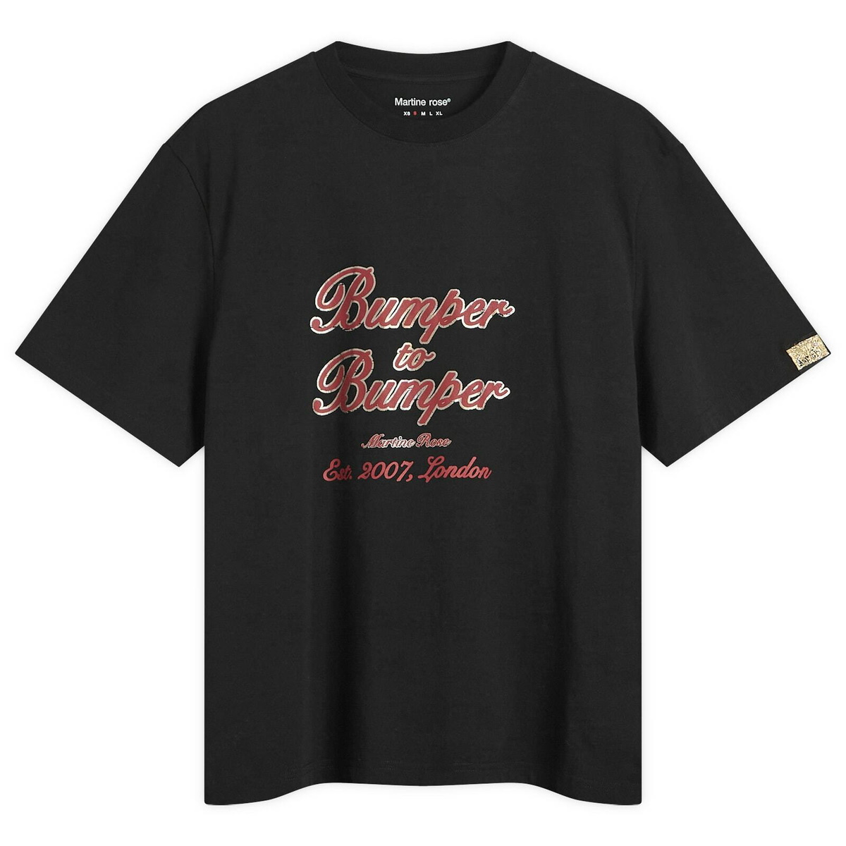 Marine Rose Bumper to Bumper Tシャツ Martine Rose Women's Bumper to Bumper T-Shirt in Black