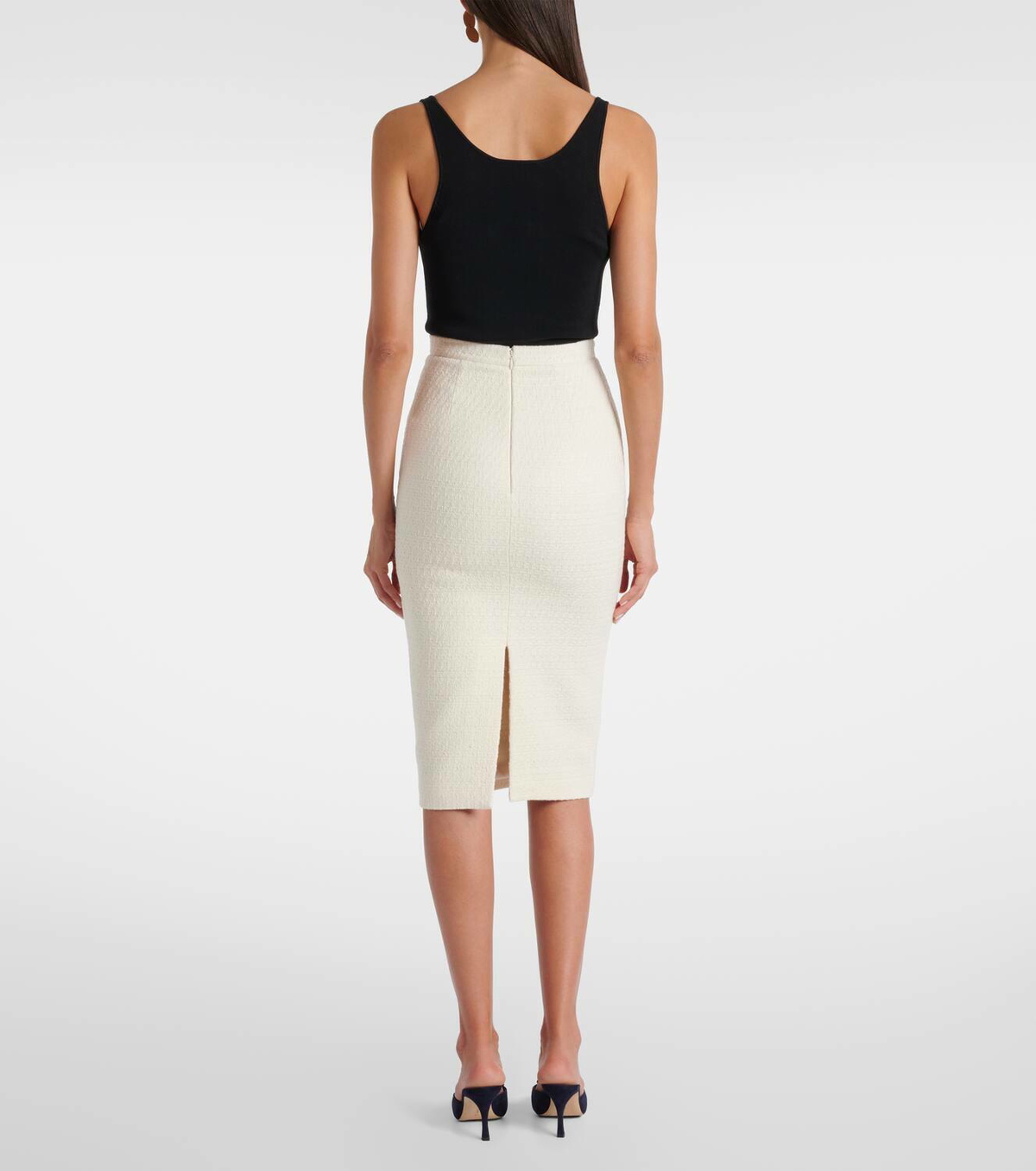 Roland Mouret Bouclé pencil skirt
