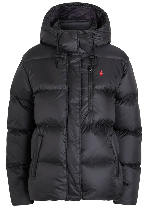 Photo: Polo Ralph Lauren Padded Hooded Nylon Jacket Black