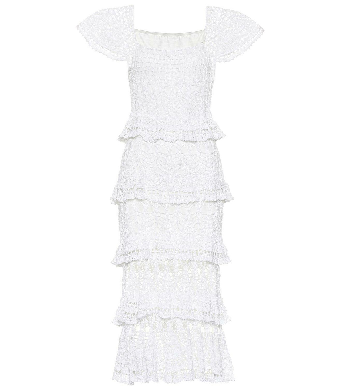 Anna Kosturova Cotillion crochet maxi dress