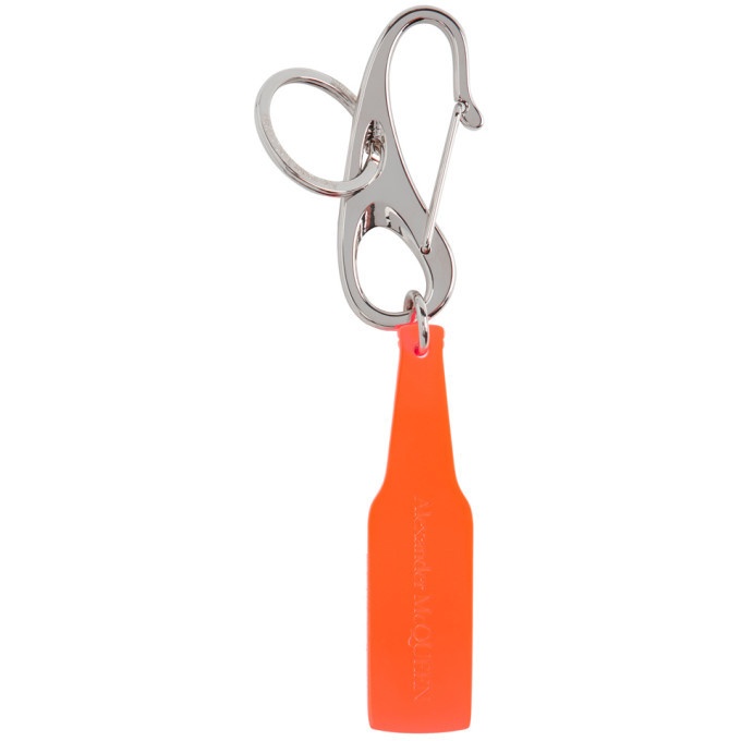 Photo: Alexander McQueen Orange Hook and Bottle Keychain
