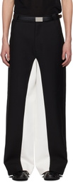 Fax Copy Express Black & White Stitched Suit Trousers