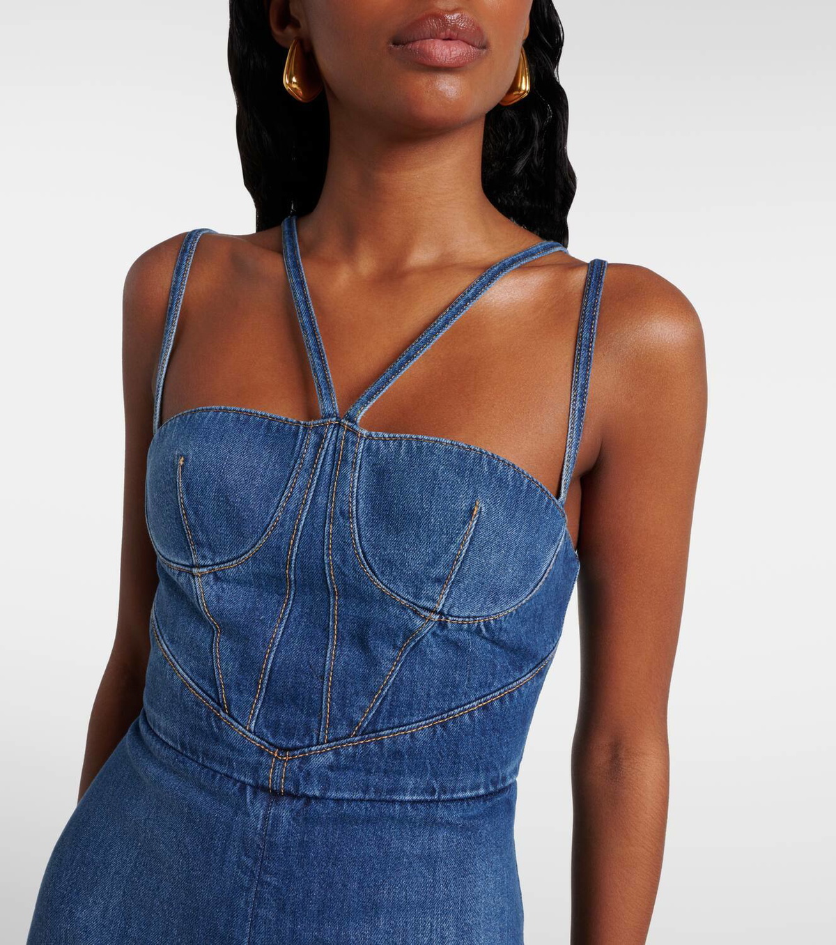 ワンピース Nensi Dojaka Denim dress Nensi Dojaka Denim corset dress Nensi Dojaka