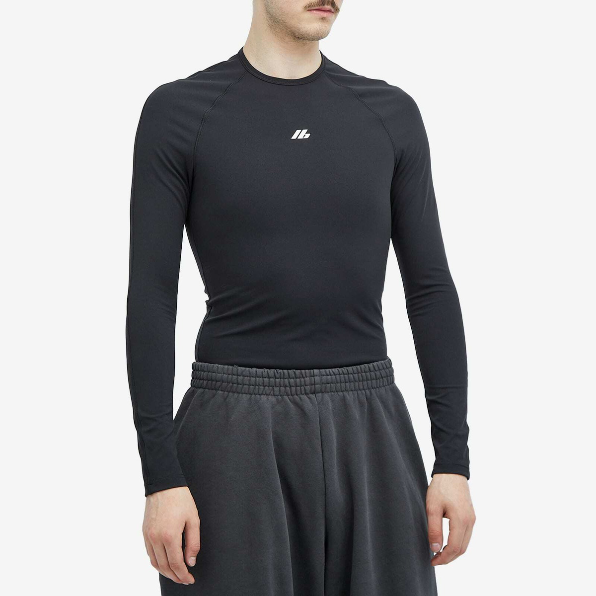 【送料関税込】Balenciaga Slim Fit Long Sleeve Balenciaga Men's Slim Fit Long Sleeve in Black/Reflective