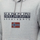 Napapijri Men's Logo Flag Hoody in Grey