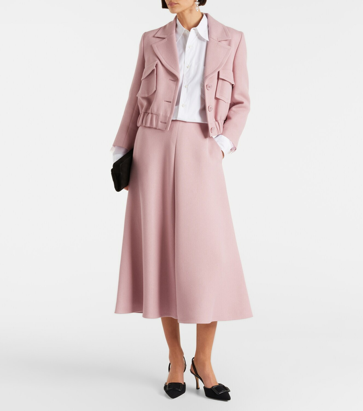 Dorothee Schumacher Layered Coolness organza-trimmed cropped jacket