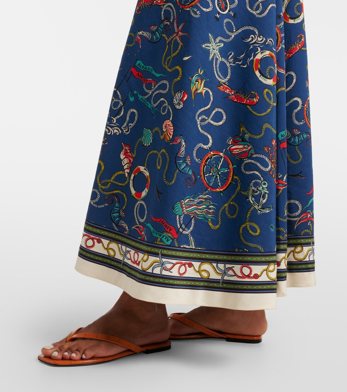 Alémais Cove printed halterneck maxi dress