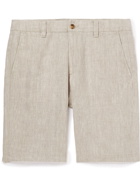 NN07 - Crown Straight-Leg Linen Shorts - Neutrals