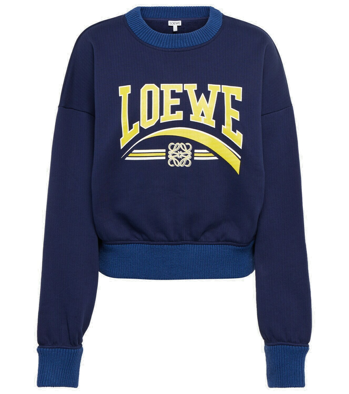 Loewe Men's Embroidered Logo Sweatshirt in Black Loewe