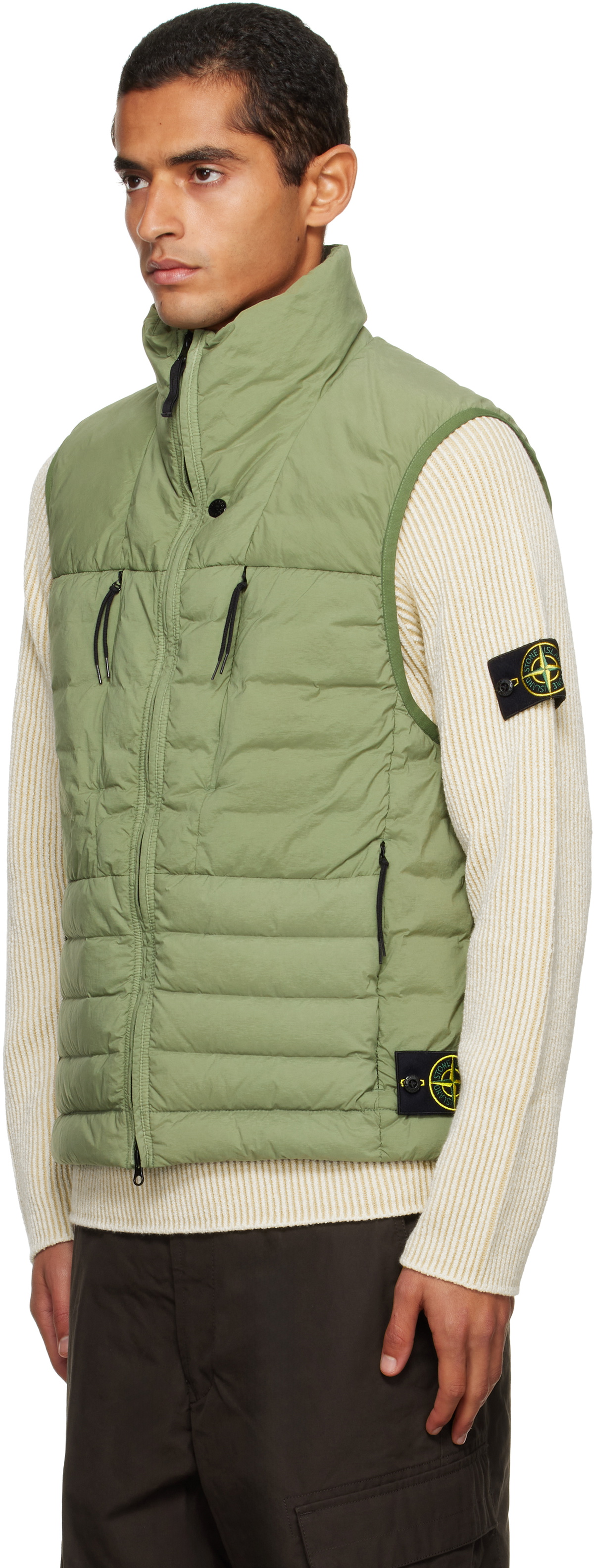 Stone Island Green G100004 Seamless Tunnel Nylon Down-TC Vest