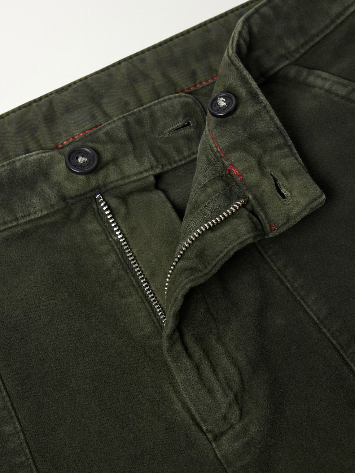 Massimo Alba - New Regata Straight-Leg Brushed Cotton Trousers - Green