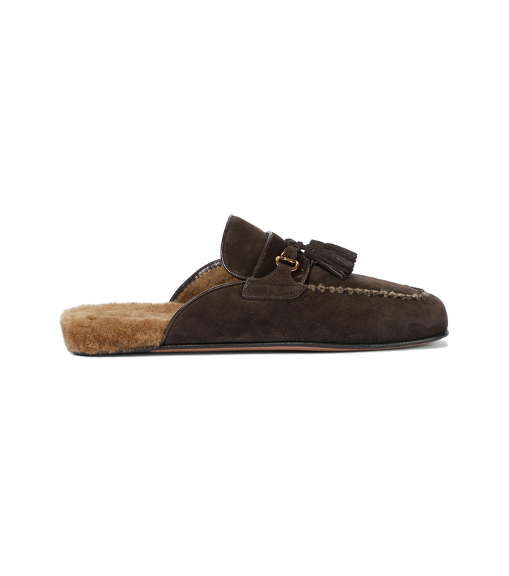 Photo: Tom Ford - Suede and shearling mules