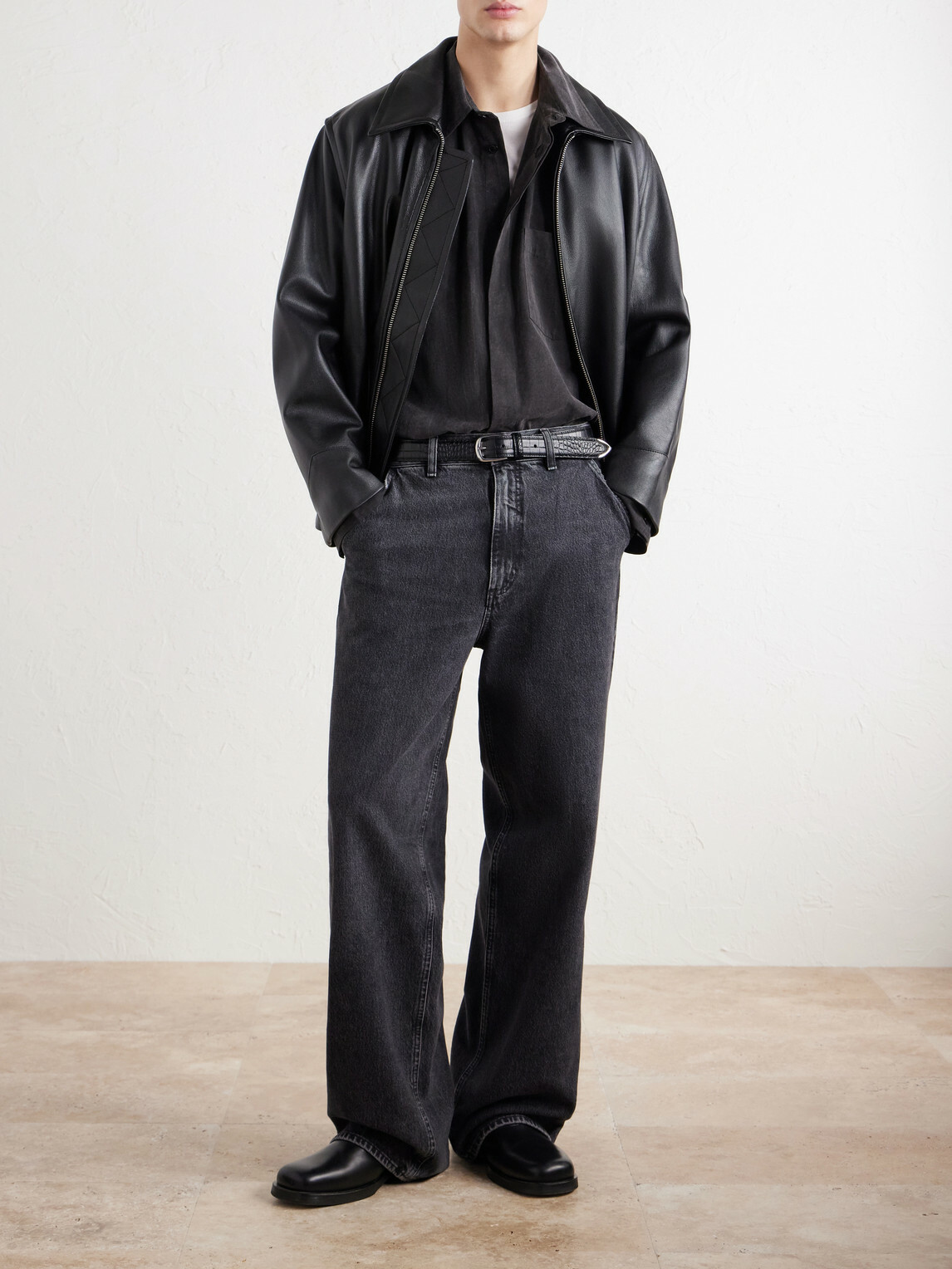 AGOLDE - Boyle Cotton Shirt - Black