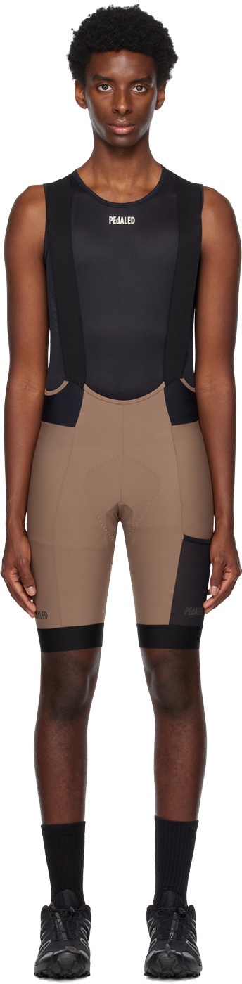 PEdALED Brown Jary Bib Shorts
