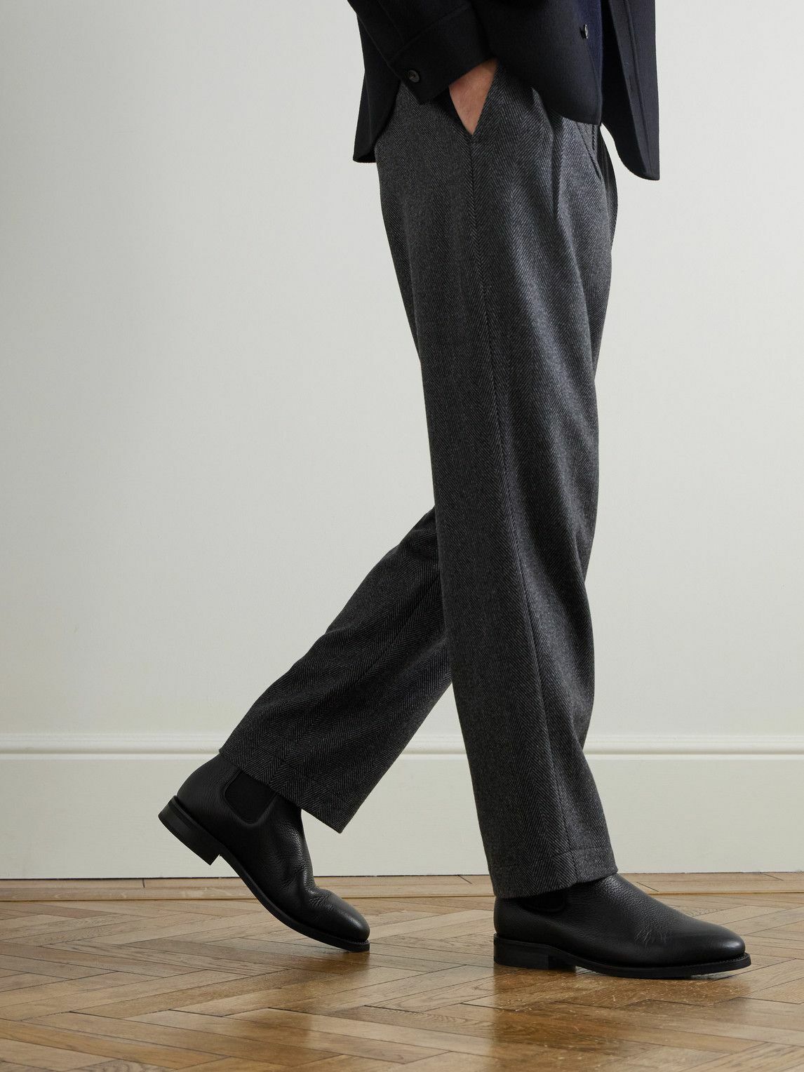 MORJAS - Full-Grain Leather Chelsea Boots - Black