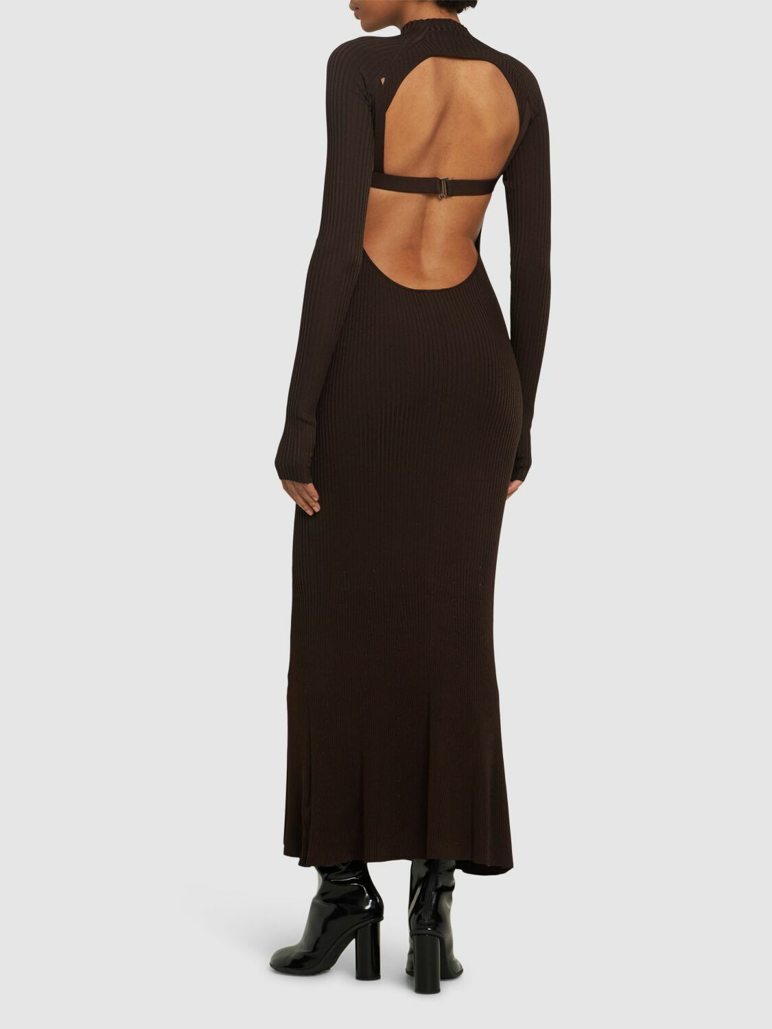 DION LEE - Viscose Blend Knit Long Sleeve Dress Dion Lee