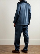 Zegna - Silk-Blend Satin Pyjama Set - Blue