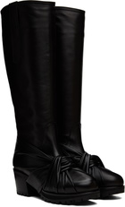 Kiko Kostadinov Black Knotted Riding Boots