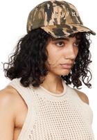 Dion Lee Khaki Frayed Camo Cap
