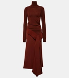 Victoria Beckham Tie-detail wool midi dress