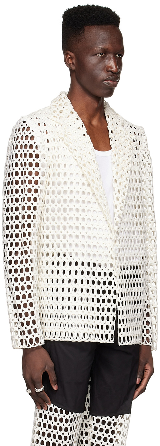 Tokyo James Off-White Lace Blazer