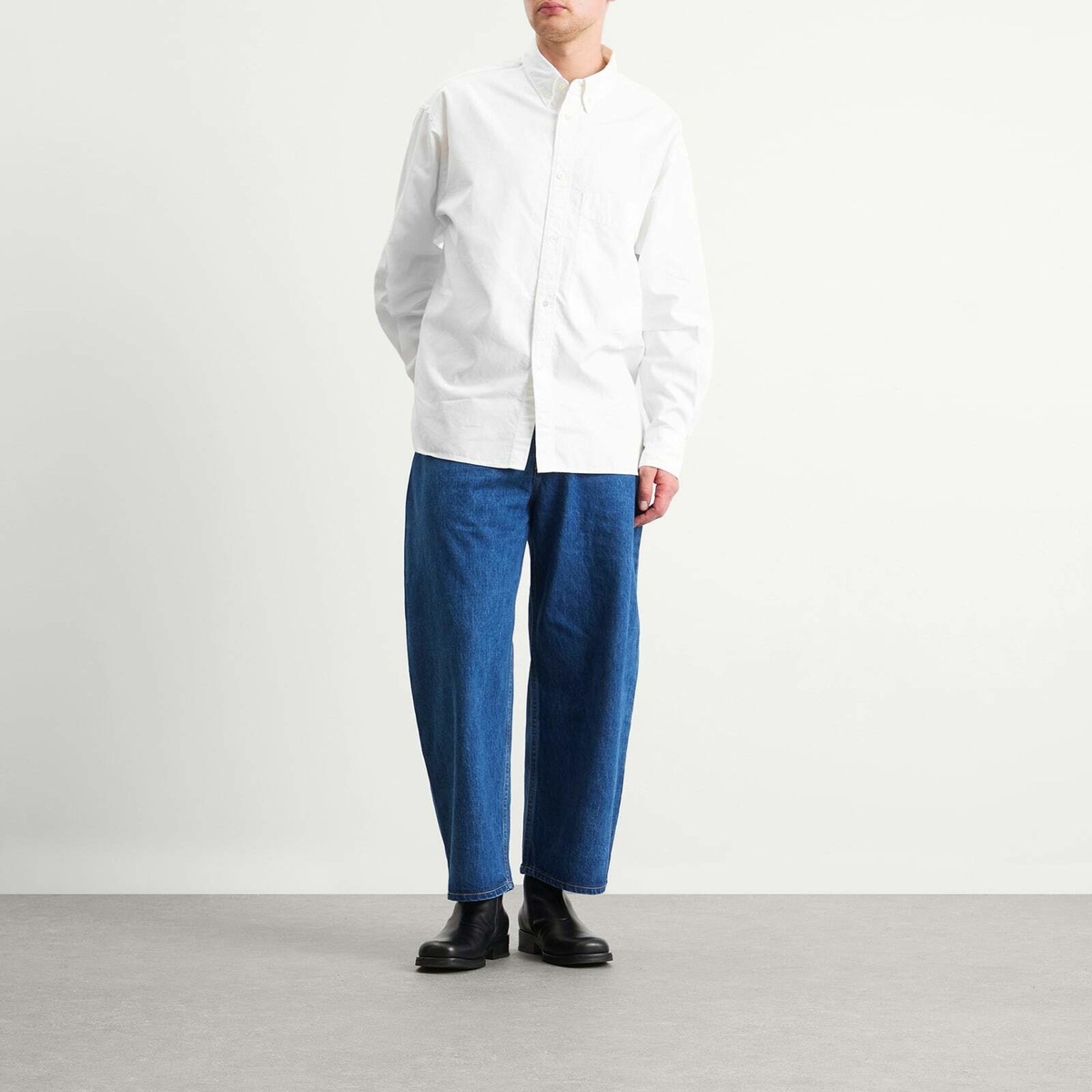 Studio Nicholson Men's x Beams Plus Lisa Oxford Shirt in White