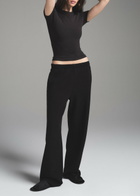 Skims Cotton-blend Straight-leg Sweatpants Black