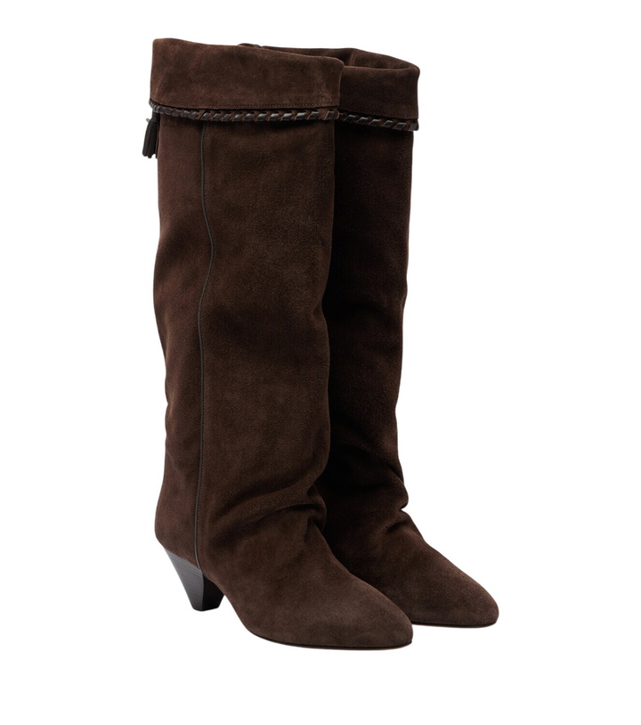 Photo: Isabel Marant Elita draped suede knee-high boots