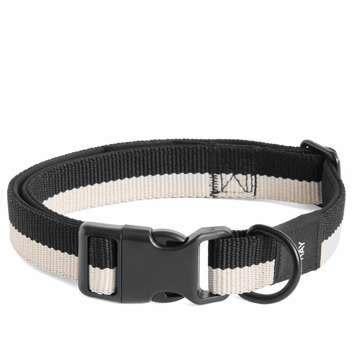 HAY Flat Dog Collar - Medium/Large in Black/White 