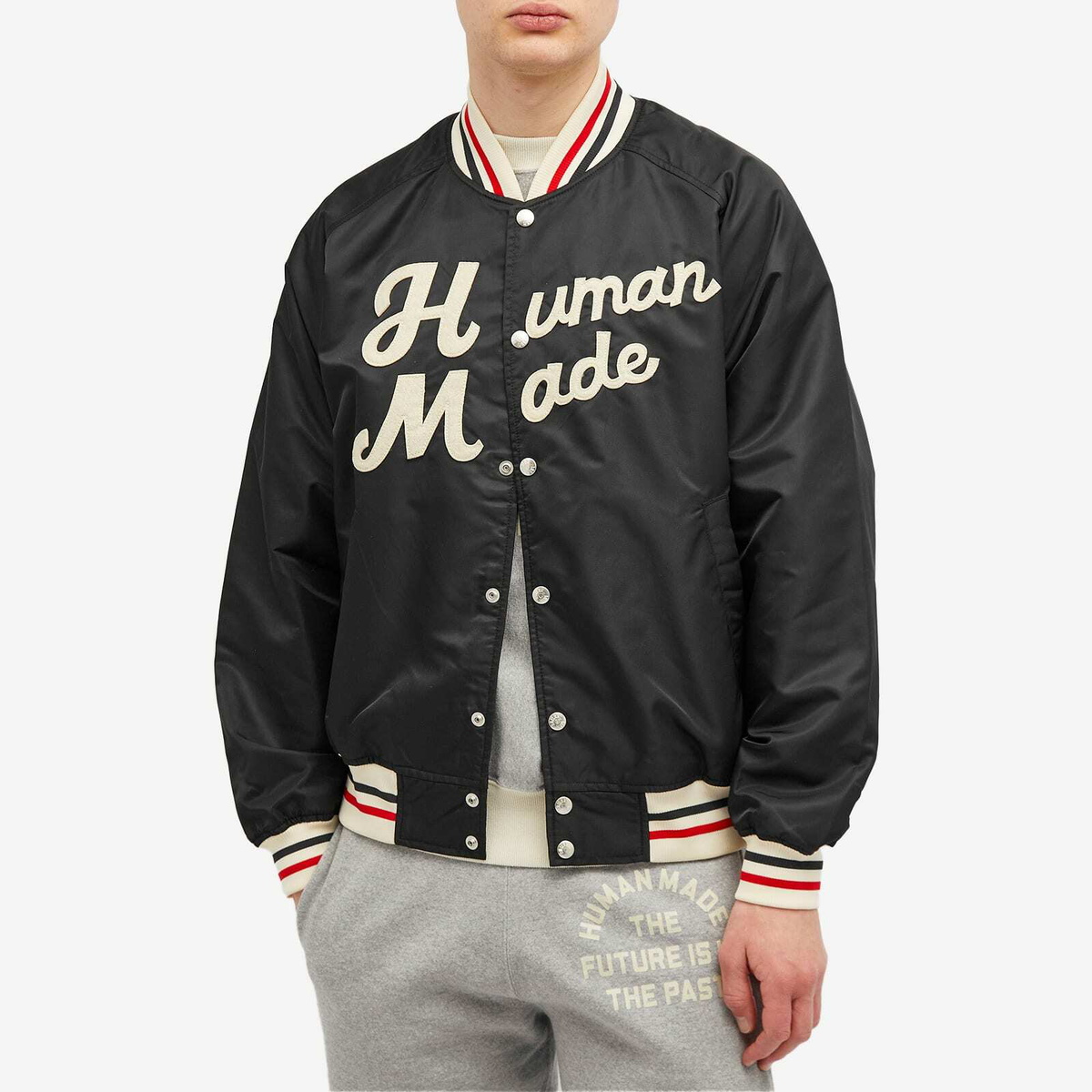 Human Made Men's Nylon Stadium Jacket in Black Human Made