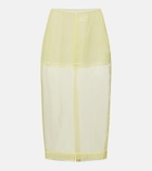 The Frankie Shop Peri sheer silk-blend midi skirt