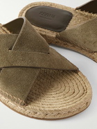 Zegna - Panarea Suede Sandals - Green