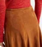 Stouls Sabrina suede midi skirt