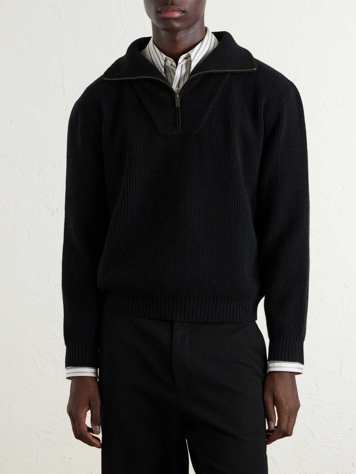 SAINT LAURENT - Wool Rollneck Sweater - Black