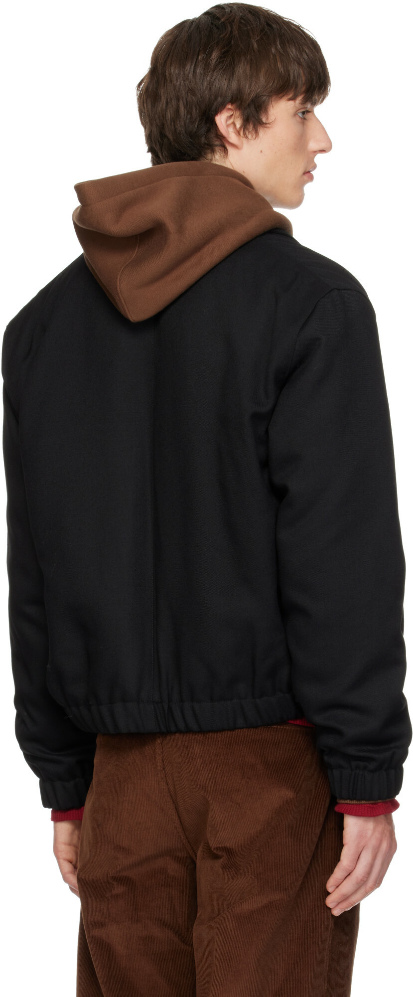 AMI Paris Black Wool Padded Ami de Coeur Jacket