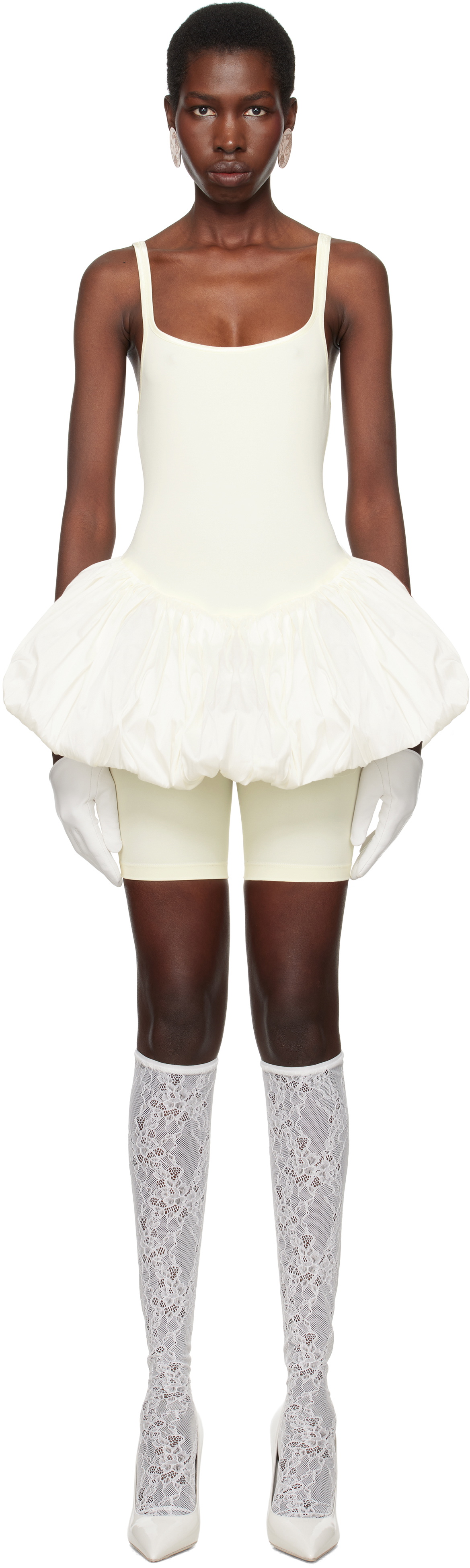 VAQUERA SSENSE Exclusive Bridal Capsule Pouf Bodysuit