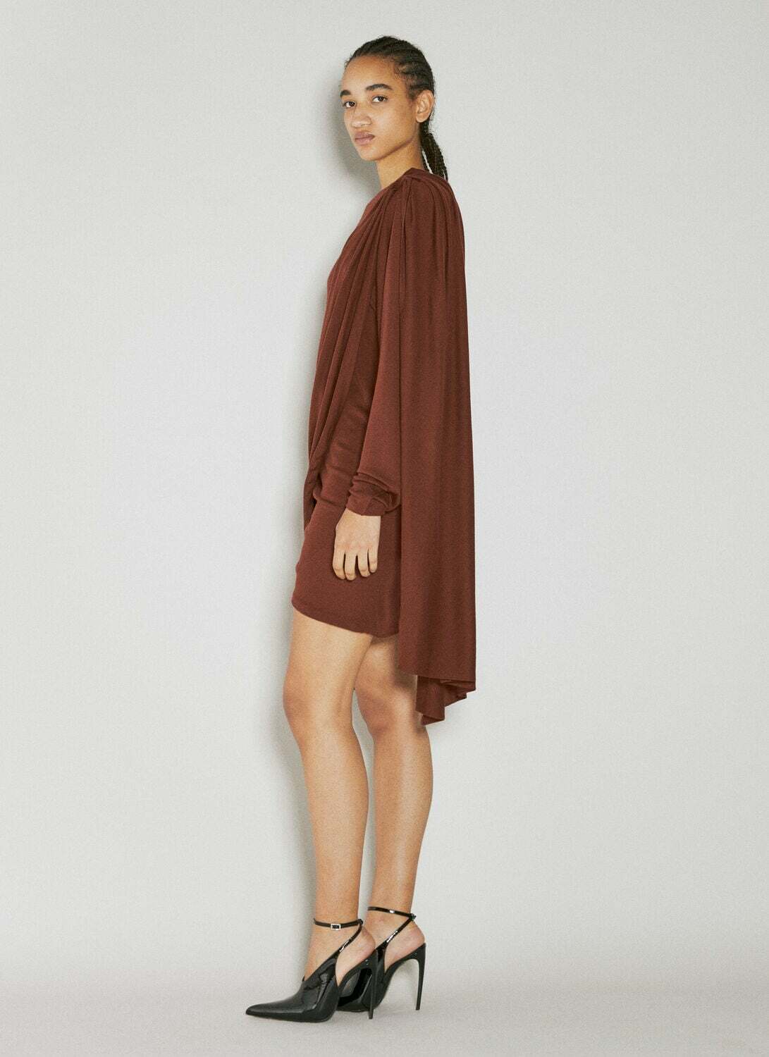 Saint Laurent Draped Wool Dress