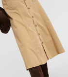 Polo Ralph Lauren A-line cotton twill midi skirt