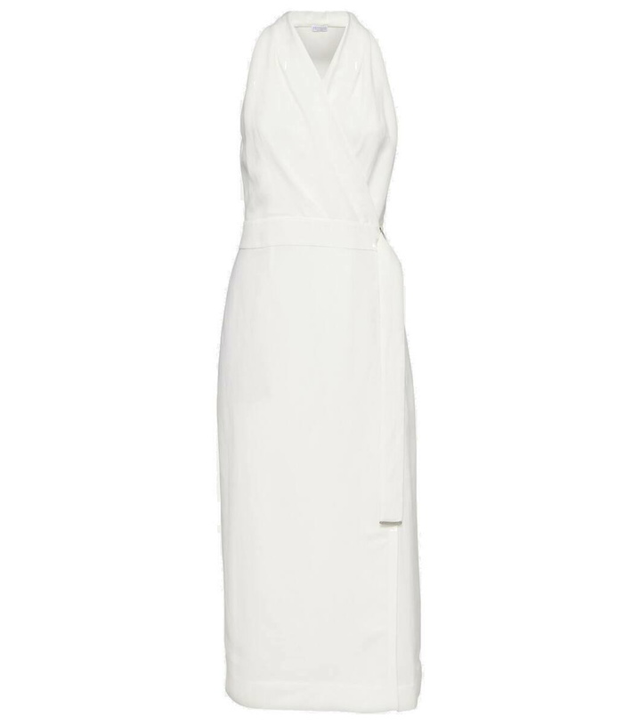 Photo: Brunello Cucinelli Twill wrap dress