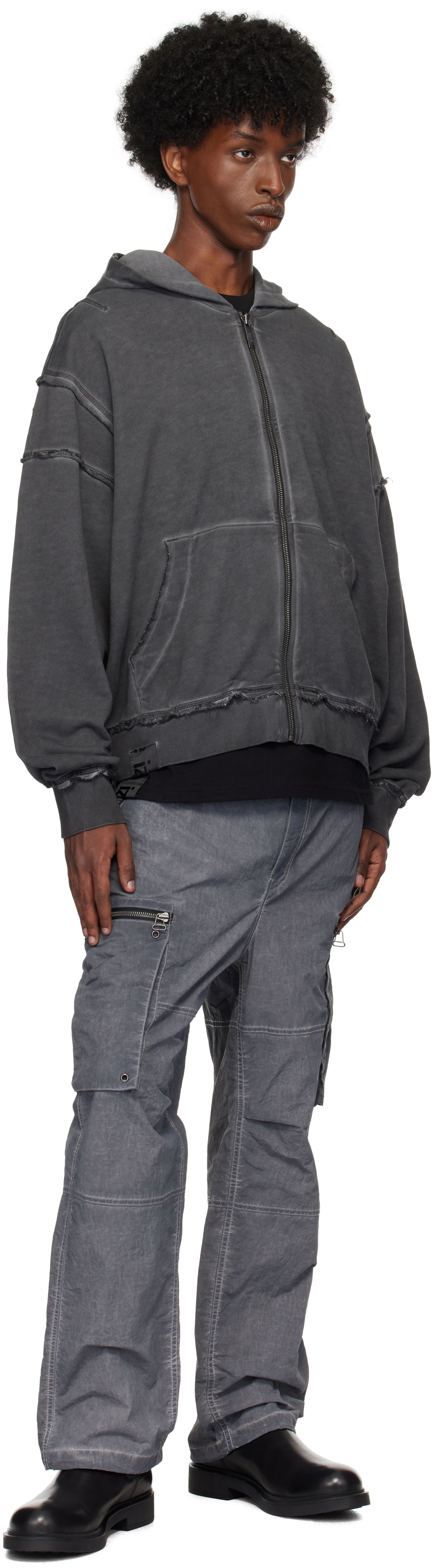 Izzue Gray Zip-Up Hoodie