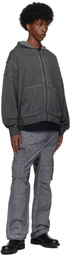 Izzue Gray Zip-Up Hoodie