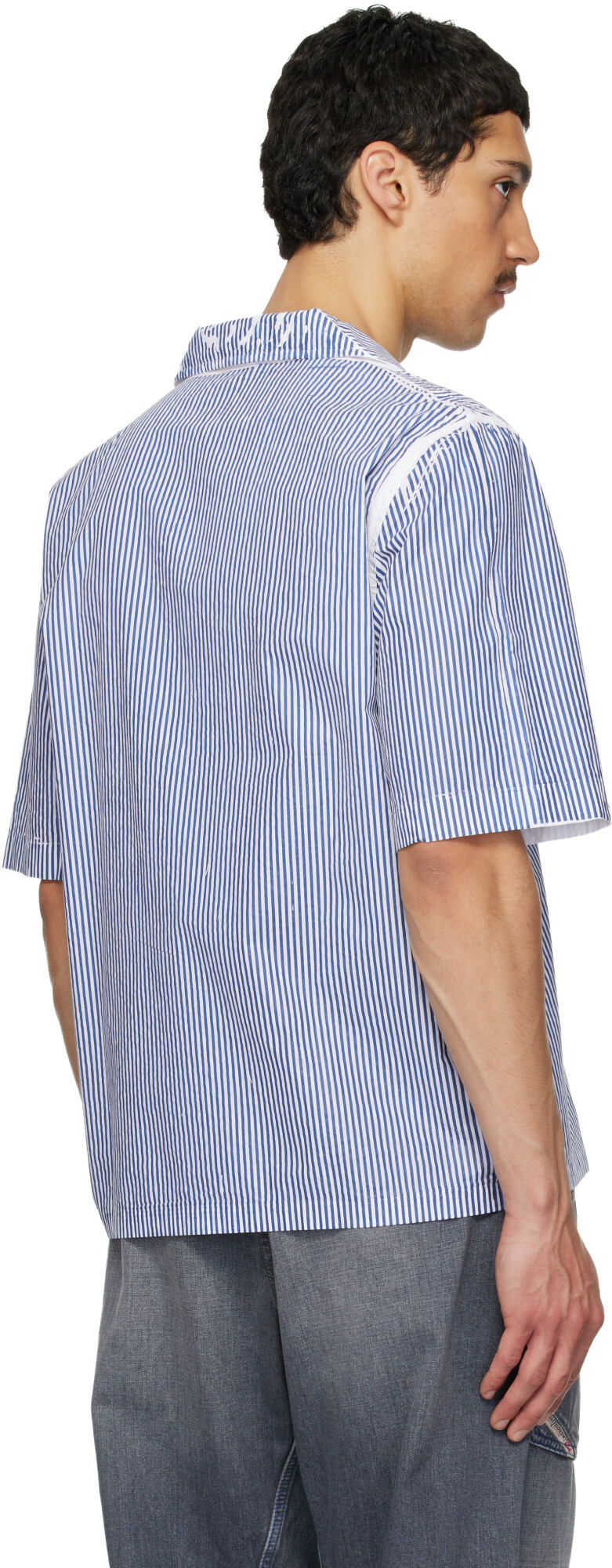Diesel White & Blue S-Brack-Qmbz Shirt