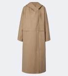Max Mara Hooded camel hair and mohair coat