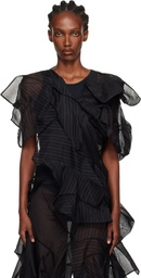 YOHJI YAMAMOTO Black ASM Darts 3D Blouse