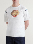 KAPITAL - Printed Cotton-Jersey T-Shirt - White