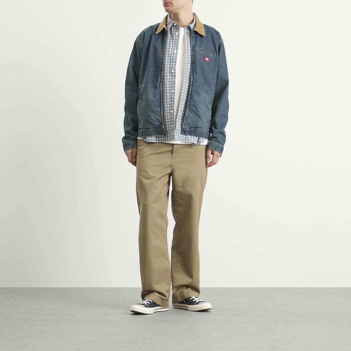 Dickies Men's Denim Painter Jacket in Khaki Tinted Blue