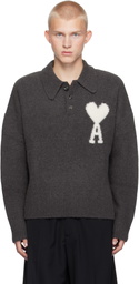 AMI Paris Gray Ami de Coeur Polo