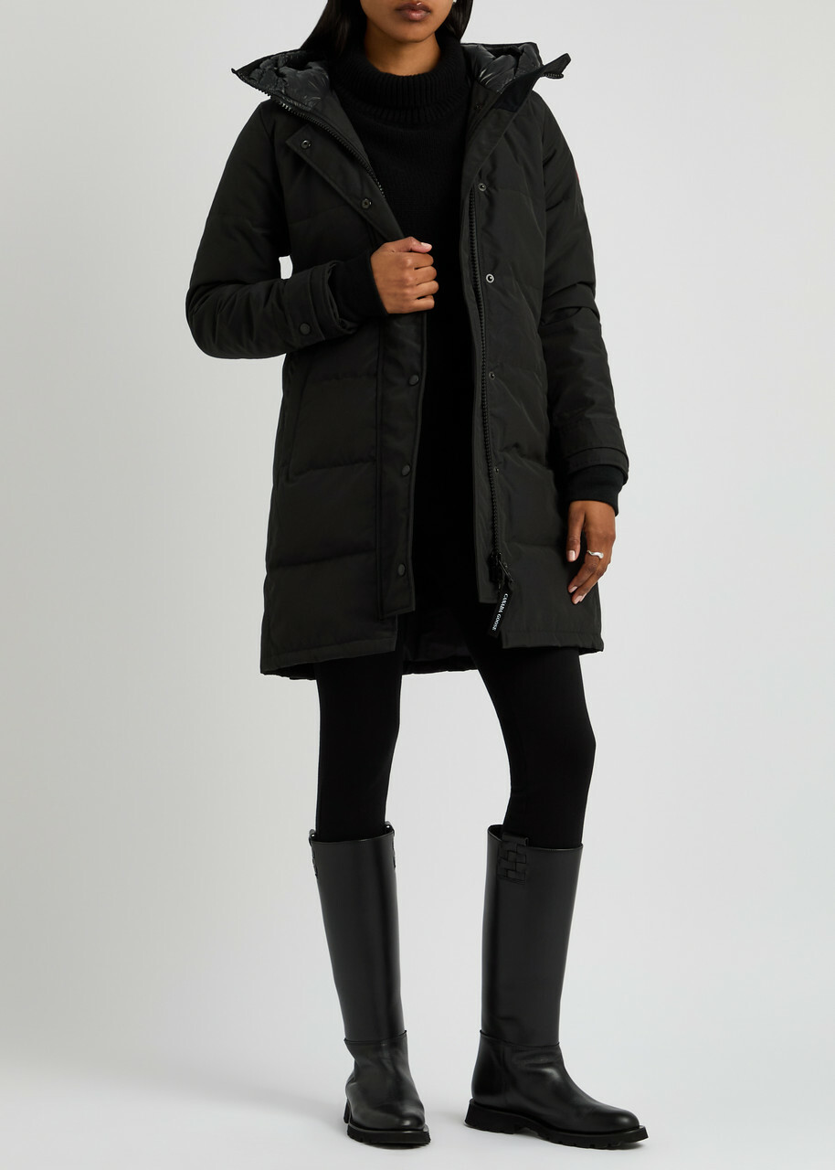 Canada Goose Shelburne Hooded Arctic-Tech Parka, Black, Parka, Coat